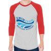 Unisex 50/50 Raglan Three-Quarter Sleeve Tee Thumbnail