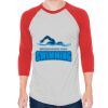 Unisex 50/50 Raglan Three-Quarter Sleeve Tee Thumbnail