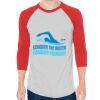 Unisex 50/50 Raglan Three-Quarter Sleeve Tee Thumbnail