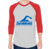 Unisex 50/50 Raglan Three-Quarter Sleeve Tee Thumbnail