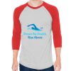 Unisex 50/50 Raglan Three-Quarter Sleeve Tee Thumbnail