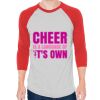 Unisex 50/50 Raglan Three-Quarter Sleeve Tee Thumbnail
