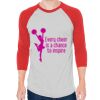 Unisex 50/50 Raglan Three-Quarter Sleeve Tee Thumbnail