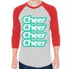 Unisex 50/50 Raglan Three-Quarter Sleeve Tee Thumbnail
