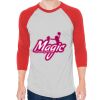 Unisex 50/50 Raglan Three-Quarter Sleeve Tee Thumbnail