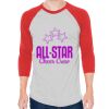 Unisex 50/50 Raglan Three-Quarter Sleeve Tee Thumbnail