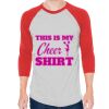 Unisex 50/50 Raglan Three-Quarter Sleeve Tee Thumbnail