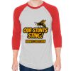 Unisex 50/50 Raglan Three-Quarter Sleeve Tee Thumbnail