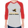 Unisex 50/50 Raglan Three-Quarter Sleeve Tee Thumbnail