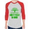 Unisex 50/50 Raglan Three-Quarter Sleeve Tee Thumbnail