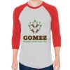 Unisex 50/50 Raglan Three-Quarter Sleeve Tee Thumbnail