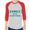 Unisex 50/50 Raglan Three-Quarter Sleeve Tee Thumbnail
