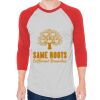 Unisex 50/50 Raglan Three-Quarter Sleeve Tee Thumbnail