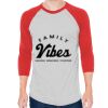 Unisex 50/50 Raglan Three-Quarter Sleeve Tee Thumbnail