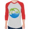 Unisex 50/50 Raglan Three-Quarter Sleeve Tee Thumbnail