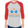 Unisex 50/50 Raglan Three-Quarter Sleeve Tee Thumbnail