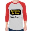 Unisex 50/50 Raglan Three-Quarter Sleeve Tee Thumbnail