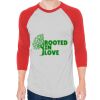 Unisex 50/50 Raglan Three-Quarter Sleeve Tee Thumbnail