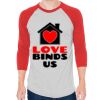 Unisex 50/50 Raglan Three-Quarter Sleeve Tee Thumbnail