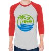 Unisex 50/50 Raglan Three-Quarter Sleeve Tee Thumbnail