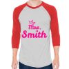 Unisex 50/50 Raglan Three-Quarter Sleeve Tee Thumbnail