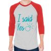 Unisex 50/50 Raglan Three-Quarter Sleeve Tee Thumbnail