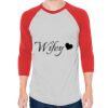 Unisex 50/50 Raglan Three-Quarter Sleeve Tee Thumbnail