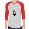 Unisex 50/50 Raglan Three-Quarter Sleeve Tee Thumbnail