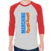 Unisex 50/50 Raglan Three-Quarter Sleeve Tee Thumbnail