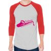 Unisex 50/50 Raglan Three-Quarter Sleeve Tee Thumbnail