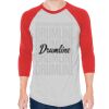 Unisex 50/50 Raglan Three-Quarter Sleeve Tee Thumbnail