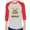 Unisex 50/50 Raglan Three-Quarter Sleeve Tee Thumbnail