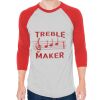 Unisex 50/50 Raglan Three-Quarter Sleeve Tee Thumbnail