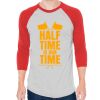 Unisex 50/50 Raglan Three-Quarter Sleeve Tee Thumbnail