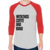 Unisex 50/50 Raglan Three-Quarter Sleeve Tee Thumbnail
