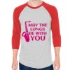 Unisex 50/50 Raglan Three-Quarter Sleeve Tee Thumbnail