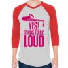 Unisex 50/50 Raglan Three-Quarter Sleeve Tee Thumbnail