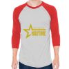 Unisex 50/50 Raglan Three-Quarter Sleeve Tee Thumbnail