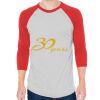 Unisex 50/50 Raglan Three-Quarter Sleeve Tee Thumbnail
