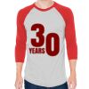 Unisex 50/50 Raglan Three-Quarter Sleeve Tee Thumbnail