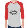 Unisex 50/50 Raglan Three-Quarter Sleeve Tee Thumbnail