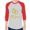 Unisex 50/50 Raglan Three-Quarter Sleeve Tee Thumbnail