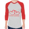 Unisex 50/50 Raglan Three-Quarter Sleeve Tee Thumbnail