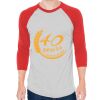 Unisex 50/50 Raglan Three-Quarter Sleeve Tee Thumbnail