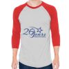 Unisex 50/50 Raglan Three-Quarter Sleeve Tee Thumbnail