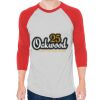 Unisex 50/50 Raglan Three-Quarter Sleeve Tee Thumbnail