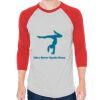 Unisex 50/50 Raglan Three-Quarter Sleeve Tee Thumbnail