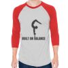 Unisex 50/50 Raglan Three-Quarter Sleeve Tee Thumbnail