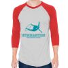 Unisex 50/50 Raglan Three-Quarter Sleeve Tee Thumbnail