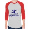 Unisex 50/50 Raglan Three-Quarter Sleeve Tee Thumbnail